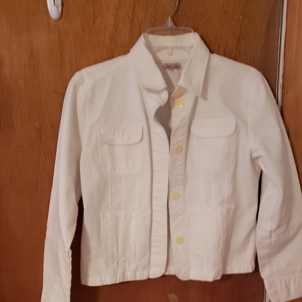 Cute off white Jean jacket.